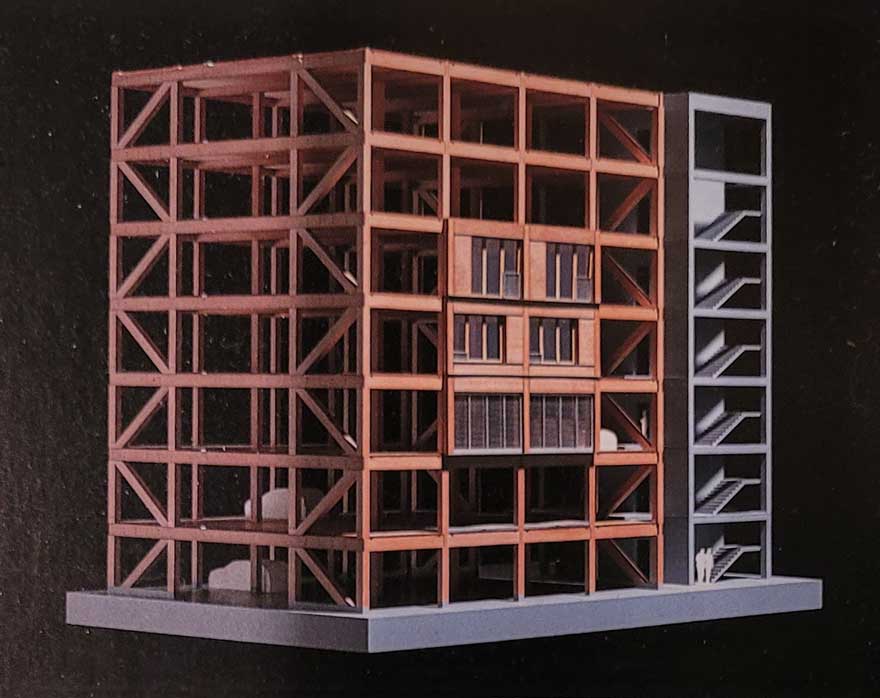 Estructura modular de madera en Orgatec 2022