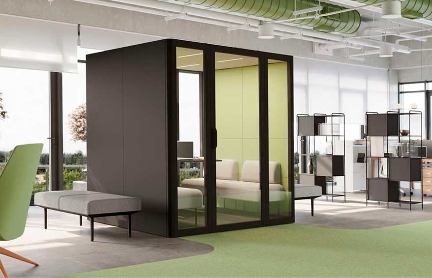 cabina insonorizada en open space